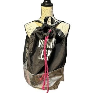 Victoria’s Secret Silver and Black Backpack